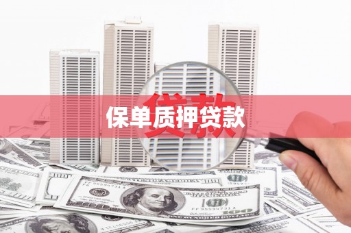 黎川保单质押贷款