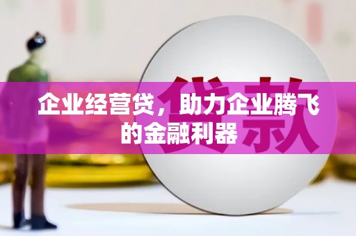 黎川企业经营贷，助力企业腾飞的金融利器