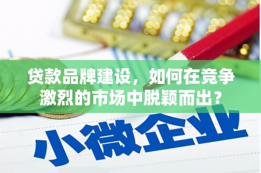 黎川贷款品牌建设，如何在竞争激烈的市场中脱颖而出？